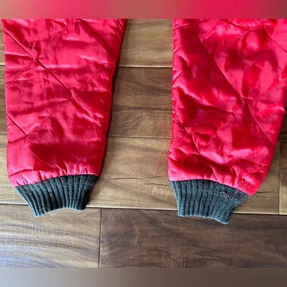 RedHead Vintage 1960s Diamond Quilted Red Puffer Pants and Jacket Set Medium - Picture 8 of 8